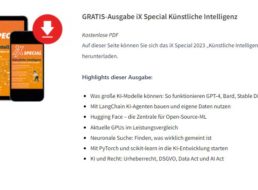 Gratis: iX Special 2023 „Künstliche Intelligenz“ zum Download