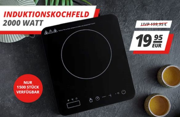 Druckerzubehoer: Induktionskochfeld für 19,95 Euro