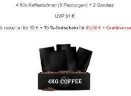 Cafori: „Mystery Box“ mit 4 Kilo Kaffeebohnen für 25,50 Euro frei Haus