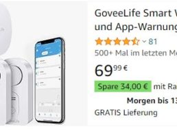 Amazon: Dreierpack smarte Wassermelder für 30,99 Euro