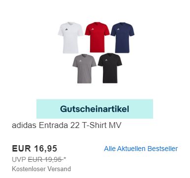 Adidas: T-Shirts für 13,56 Euro frei Haus via Ebay