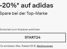 Adidas-Rabatt: 20 Prozent auf über 2300 Artikel