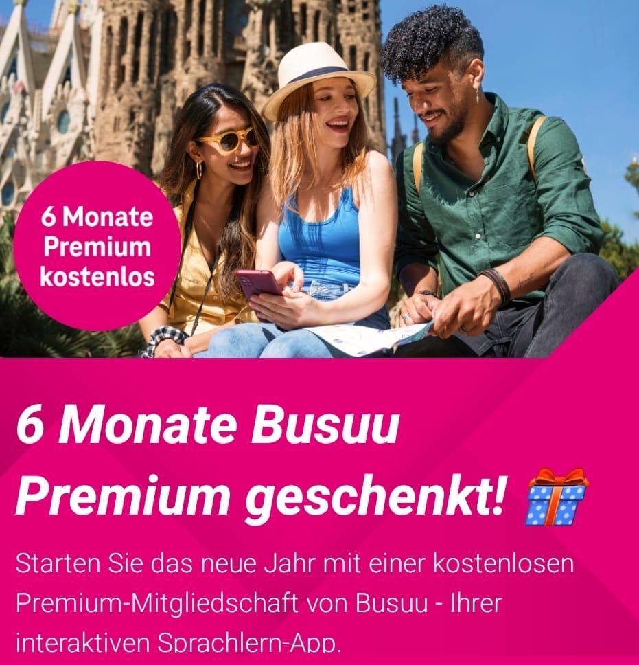 Gratis: 6 Monate "Busuu Premium" zum Nulltarif