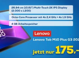 Euronics: Lenovo Tab M10 Plus für 175 Euro