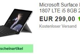 Ebay: Microsoft Surface Pro 5 als B-Ware für 269,10 Euro