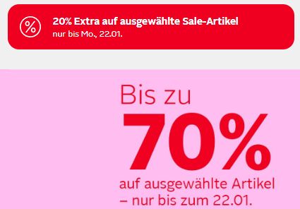 Otto: 20 Prozent Rabatt auf reduzierte Sale-Artikel