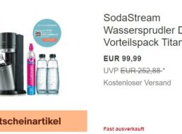 Ebay: Wassersprudler „Sodastream Duo“ für effektiv 74,99 Euro