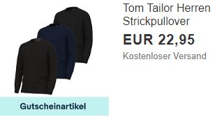 Tom Tailor: Pullover via Ebay für 18,36 Euro