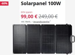 Vivanco: Solarpanel mit 5 Anschlüssen für 99 Euro