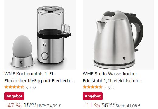 WMF: Sale bei Amazon mit Markenprodukten ab 18,69 Euro