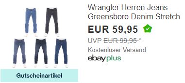 Wrangler: Jeans für 47,96 Euro frei Haus