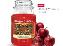 Yankee Candle: Duftkerze “Red Apple Wreath” für 17,99 Euro