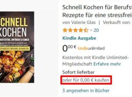 Gratis: eBook „Schnell Kochen“ für 0 statt 6,99 Euro