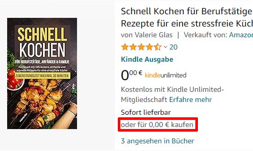 Gratis: eBook "Schnell Kochen" für 0 statt 6,99 Euro