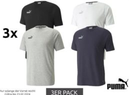 Puma: Atmungsaktive T-Shirts im Dreierpack für 29,99 Euro frei Haus