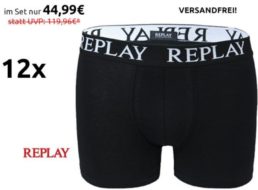 Replay: Zwölferpack Boxershorts für 44,99 Euro