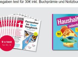 „test“: 9 Ausgaben für 30 Euro mit Sachbuch und Notizbuch