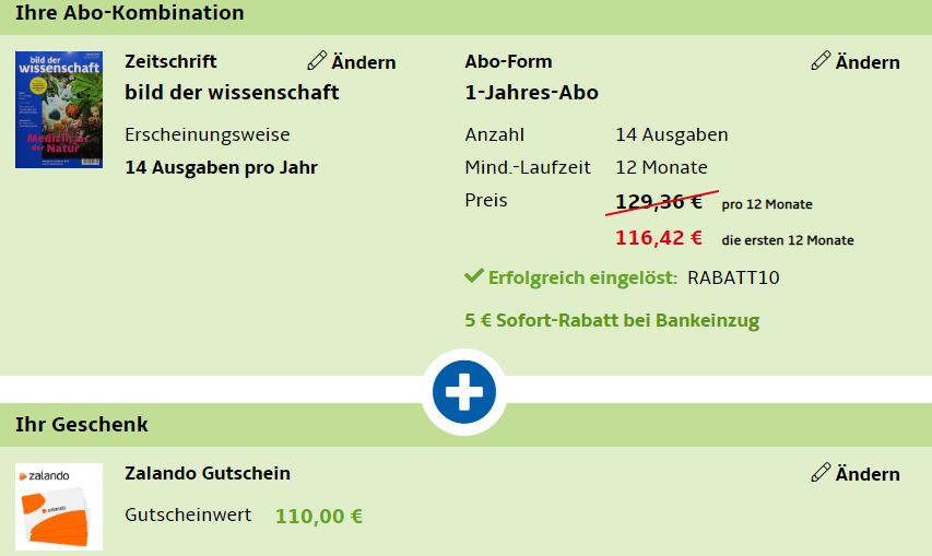 Bild der Wissenschaft: Jahresabo für 111,42 Euro mit Gutschein über 110 Euro