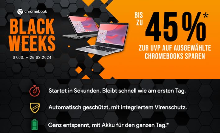 NBB: Chromebooks im Rahmen der "Black Week" ab 185 Euro