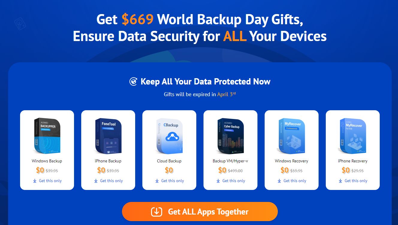 Gratis: Sechs Programme zum "World Backup Day" zum Nulltarif