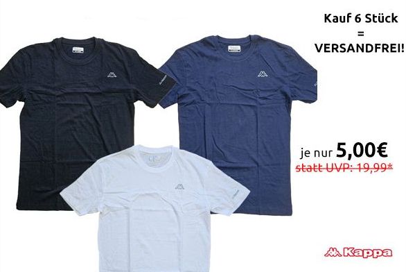 Kappa: T-Shirts für 5 Euro via Outlet46