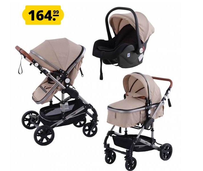 Muwo 3in1: Kombi-Kinderwagen mit Auto-Babyschale für 164,99 Euro