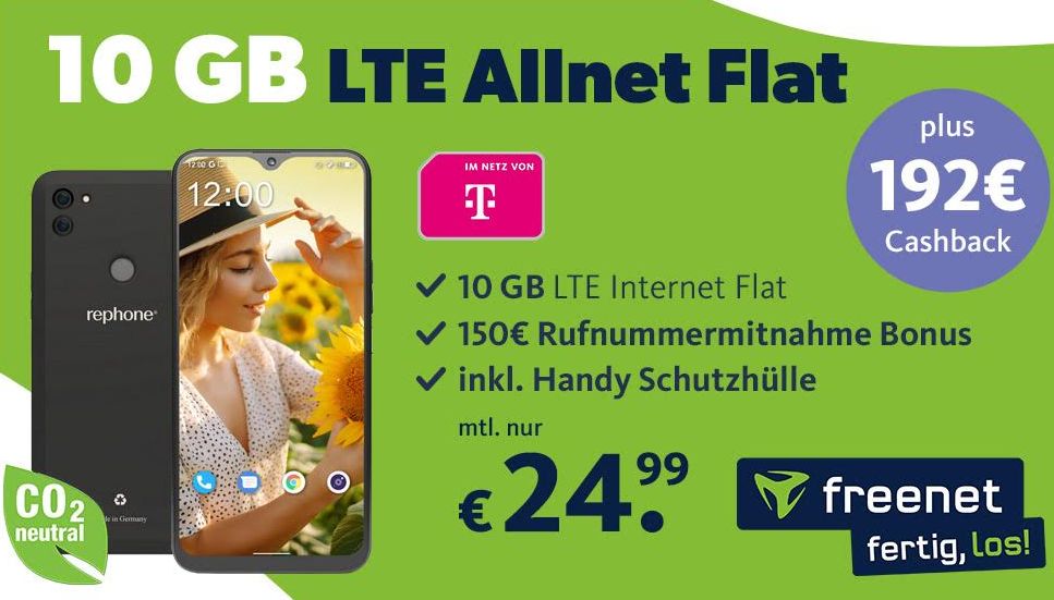 Rephone: Faires Telefon zum Vertrag im Telekom-Netz für einmalig 1 Euro