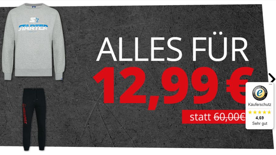 Sportspar: Artikel von "Starter" pauschal für 12,99 Euro im Angebot