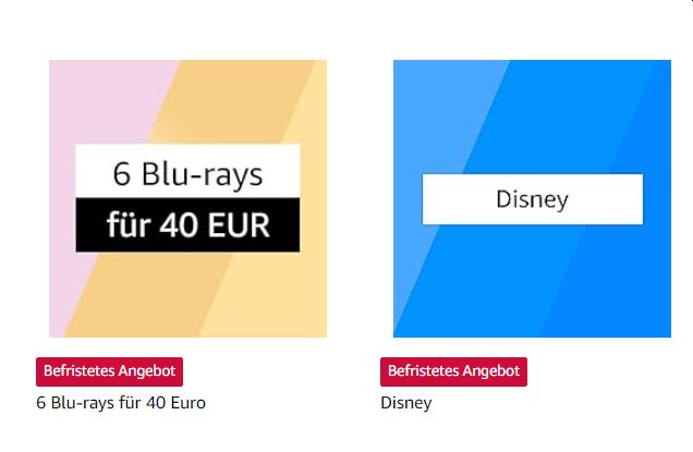 Amazon: 6 Blu-rays nach Wahl für 40 Euro