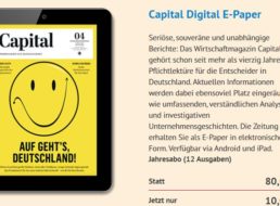 Capital: ePaper im Jahresabo für 10 statt 80,04 Euro