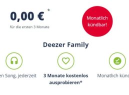 Knaller: Drei Monate „Deezer Family“ für 0 statt 45 Euro