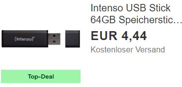 Ebay: Intenso-USB-Stick mit 64 GByte für 4,44 Euro