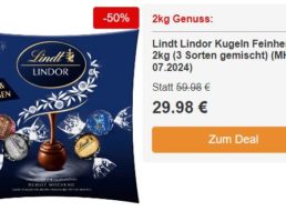 Lindt: 2 Kilogramm Lindor-Kugeln für 34,88 Euro frei Haus