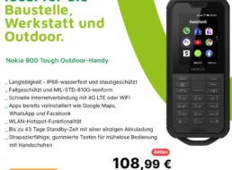 Völkner: Outdoor-Handy „Nokia 800 Tough“ für 108,99 Euro frei Haus