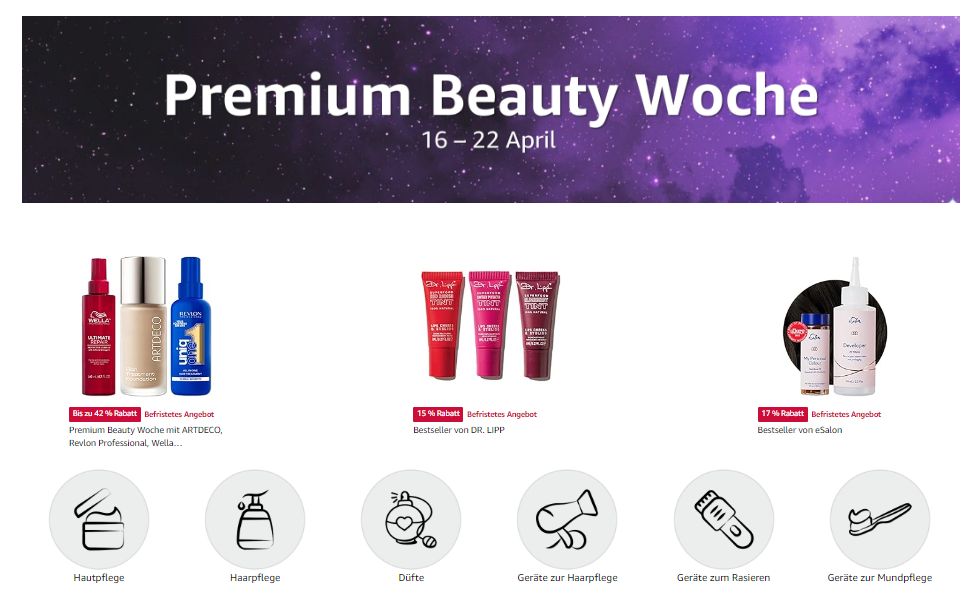 Amazon: "Premium Beauty Woche" endet am heutigen Montag