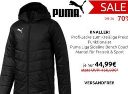 Puma: Lange Winterjacke für 44,99 statt 150 Euro