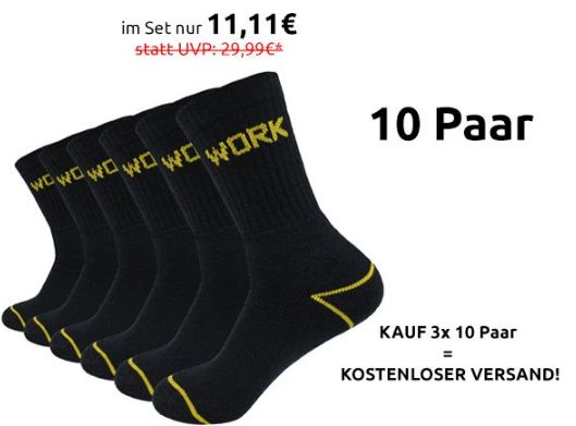 Outlet46: Arbeitssocken im Zehnerpack für 11,11 Euro