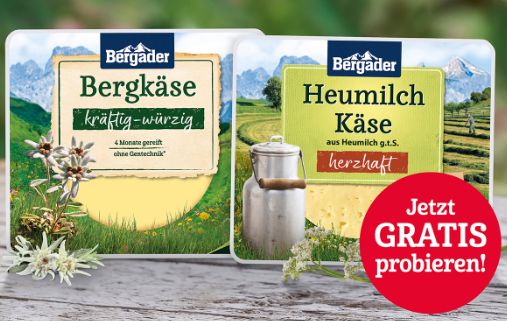 Gratis: Bergader-Käse via Cashback zum Nulltarif