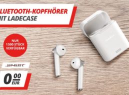Gratis: Bluetooth-Kopfhörer mit Ladecase für 0 Euro