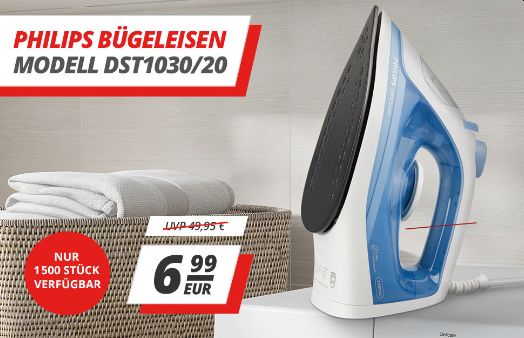 Philips: Dampfbügeleisen DST1030/20 jetzt für 6,99 Euro