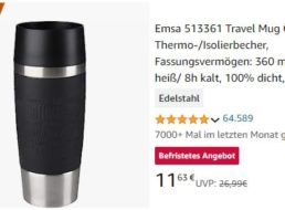 Amazon: Emsa Travel Mug für 11,63 Euro