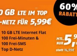 Klarmobil: 10 GByte LTE-Volumen im Vodafone-Netz für 5,99 Euro