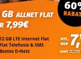 Klarmobil: 12 GByte-Allnet-Flat im Telekom-Netz für 7,99 Euro