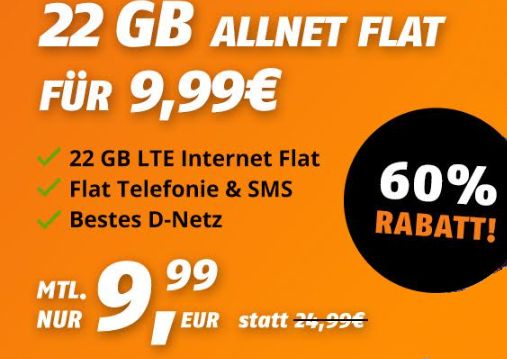 Telekom-Netz: 22 GByte LTE-Daten für 9,99 Euro