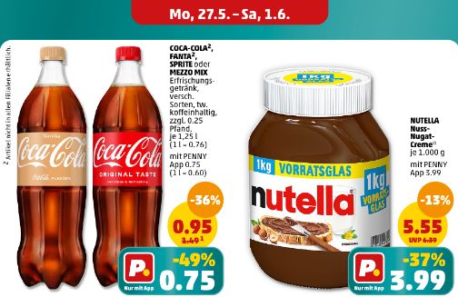 Penny: Nutella im Kilogramm-Glas für 3,99 Euro