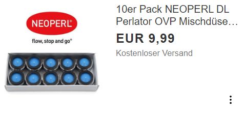 Ebay: Zehnerpack Perlatoren ab 7,99 Euro