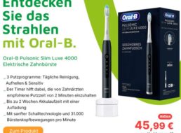 Völkner: Schallzahnbürste von Braun für 45,99 Euro frei Haus