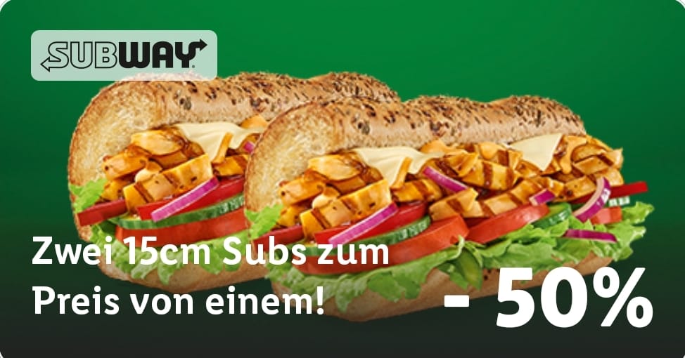 Lidl Plus: Doppelpack Subway-Burger zum Preis von einem