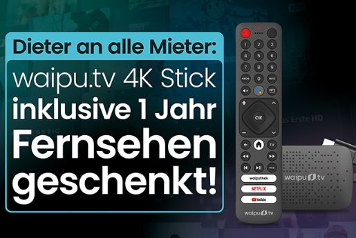 Waipu.tv: Jahreszugang mit 4K-Stick 59,99 Euro