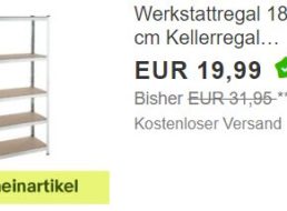 Ebay: Schwerlastregal für 17,99 Euro frei Haus via Gutschein